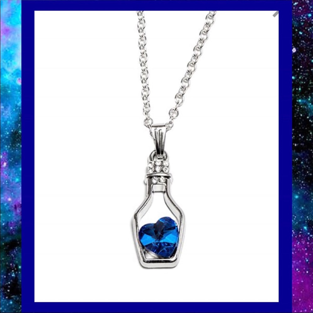 10$ OFF! NWT-Blue Austrian Crystal bottle necklace